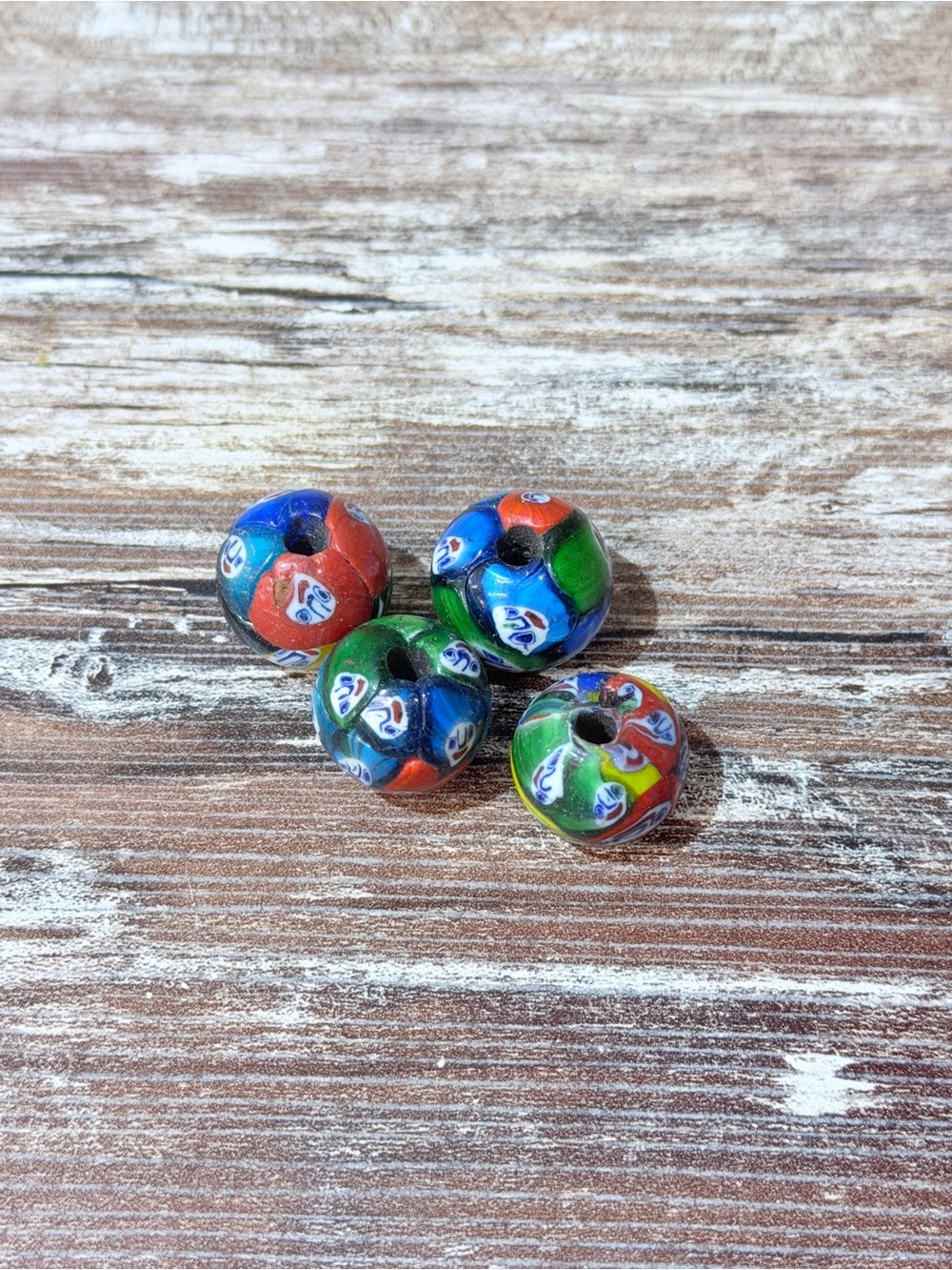 Colorful Glass Millefiori face Beads - Multicolor F1